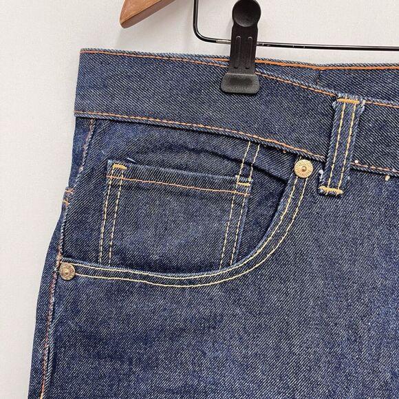 Ed Hardy Y2K Mens 38 Button Fly Wide Leg Jean 16" Shorts Embroidered Eagle Skull - Picture 11 of 12